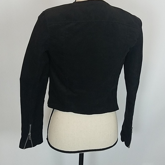 H & M Divided Black Suede Moto Jacket - Picture 4 of 7